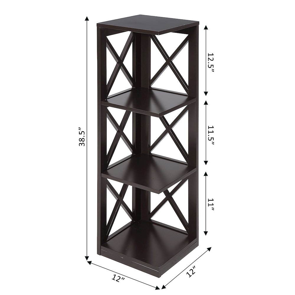 Oxford 3 Tier Corner Bookcase. Picture 4