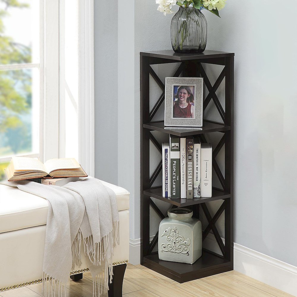Oxford 3 Tier Corner Bookcase. Picture 2