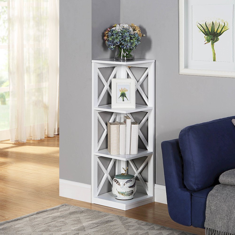 Oxford 3 Tier Corner Bookcase. Picture 2
