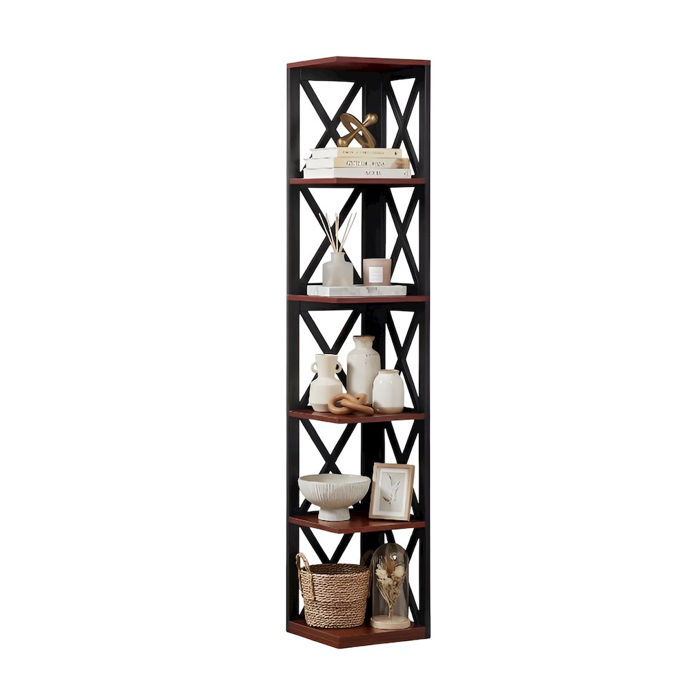Oxford 5 Tier Corner Bookcase. Picture 3