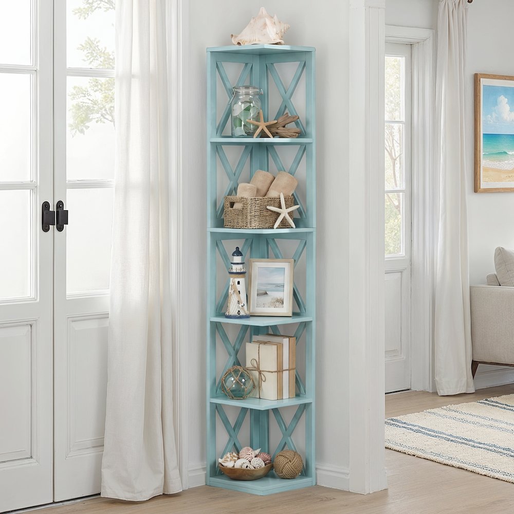 Oxford 5 Tier Corner Bookcase. Picture 2