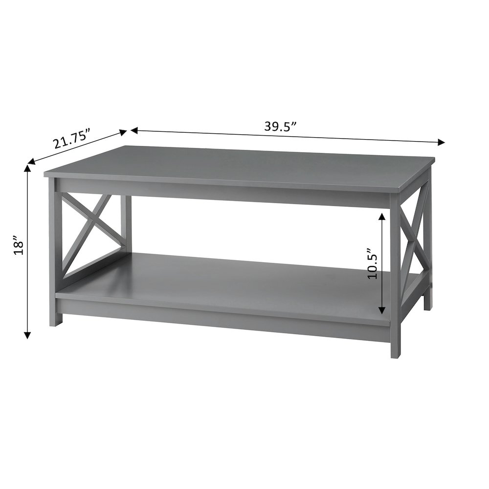 Oxford Coffee Table with Shelf. Picture 5