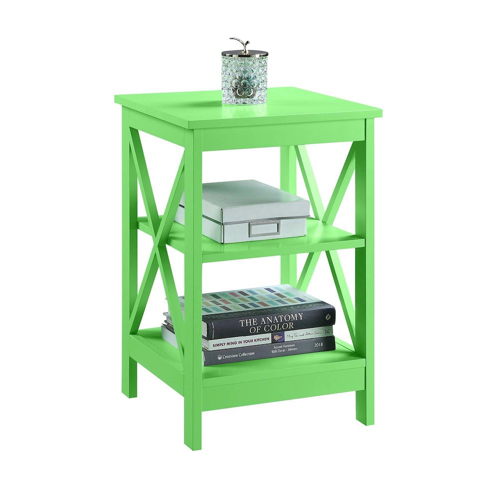 Oxford End Table with Shelves Lime. Picture 3