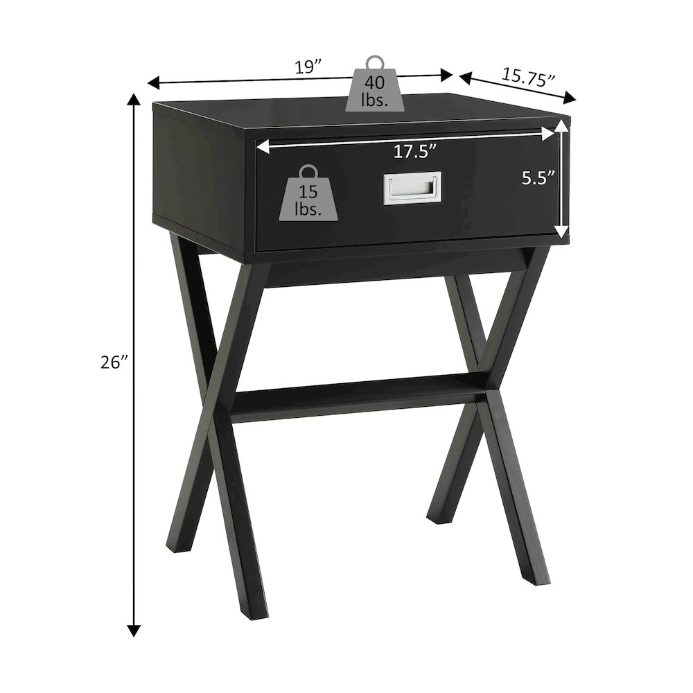 Designs2Go Landon 1 Drawer End Table. Picture 5