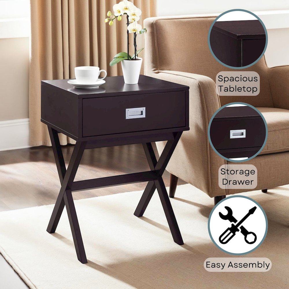 Designs2Go Landon 1 Drawer End Table. Picture 4