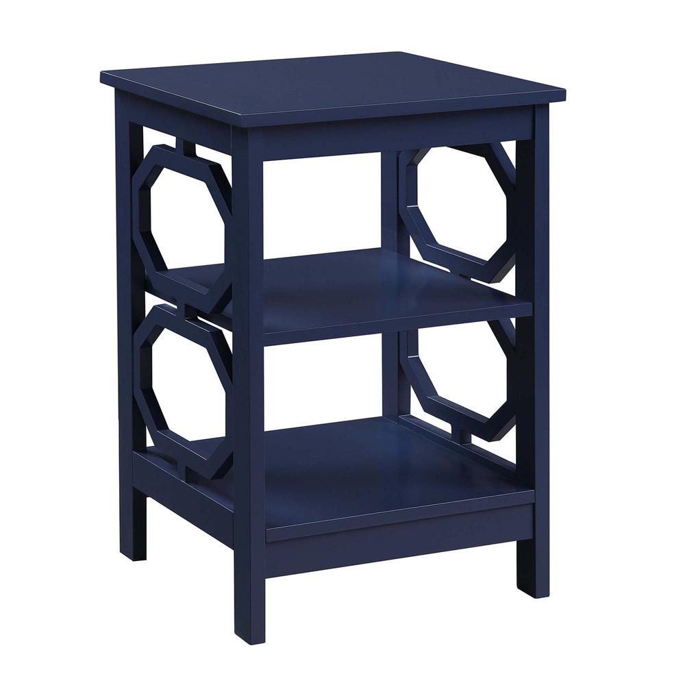 Omega End Table, Cobalt Blue. Picture 1