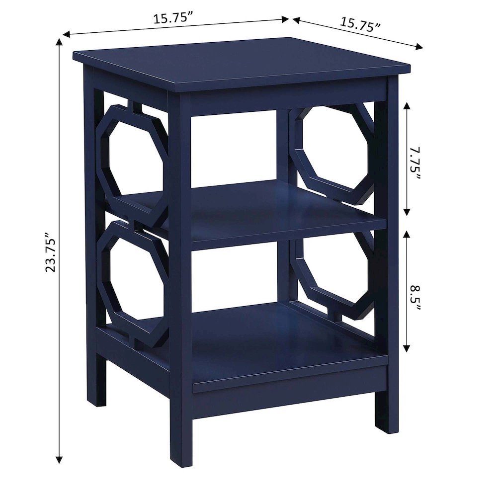 Omega End Table, Cobalt Blue. Picture 5