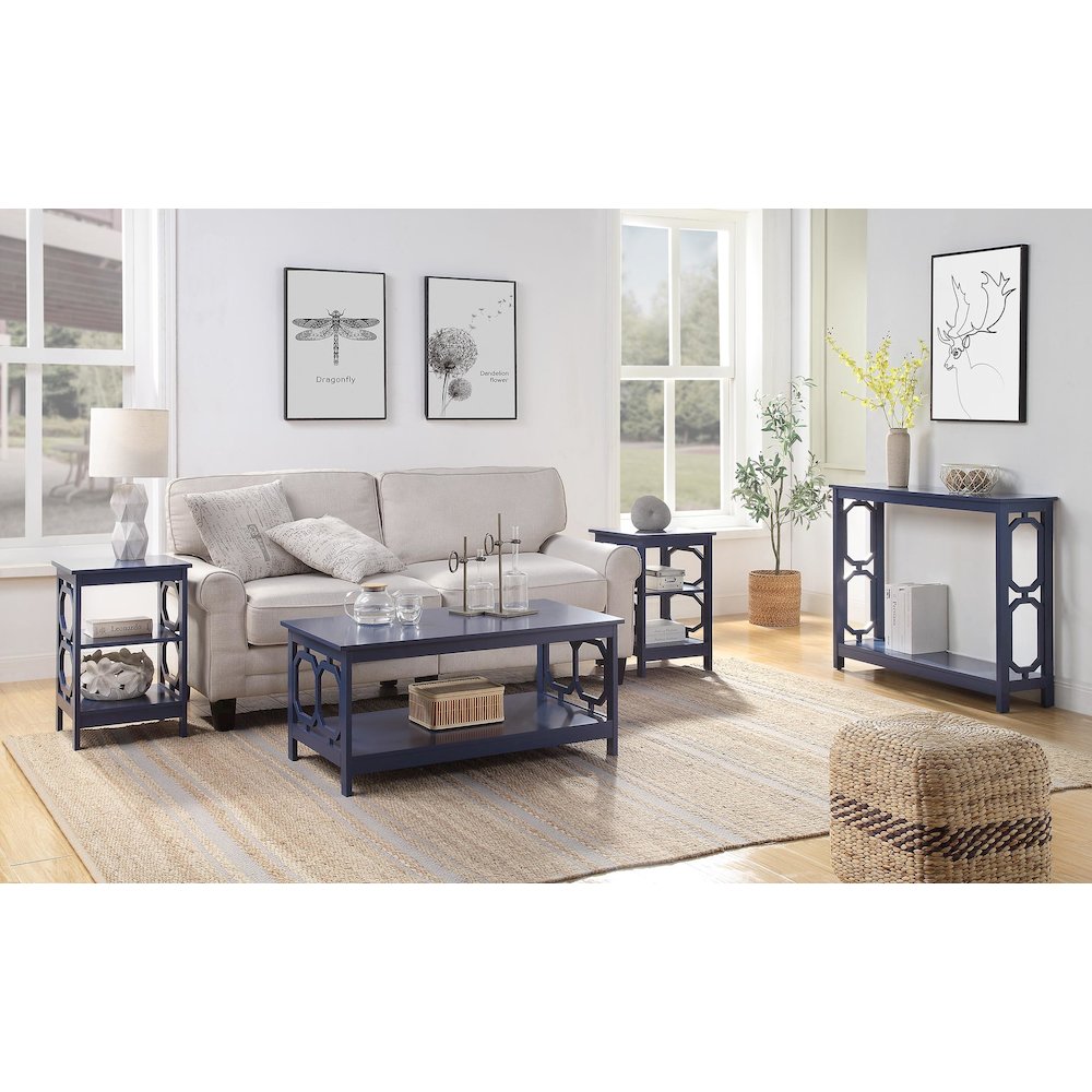 Omega End Table, Cobalt Blue. Picture 4