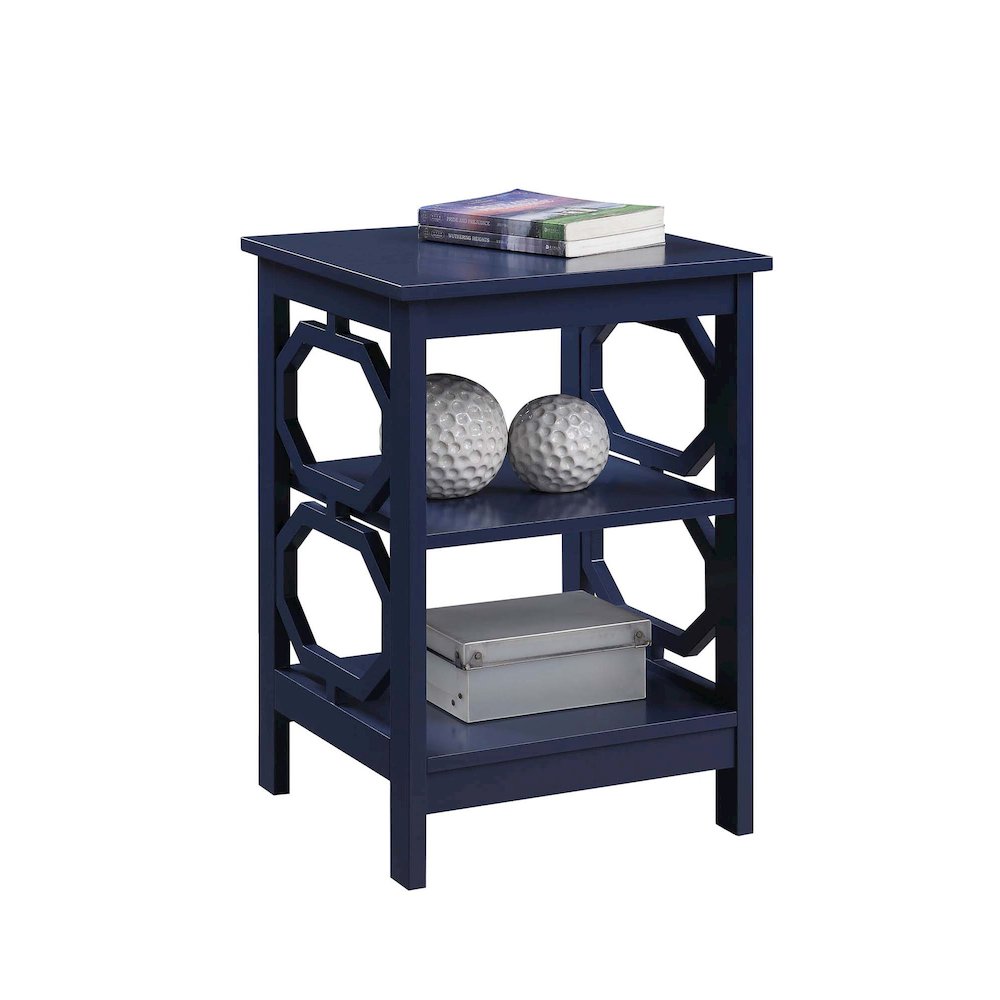 Omega End Table, Cobalt Blue. Picture 3