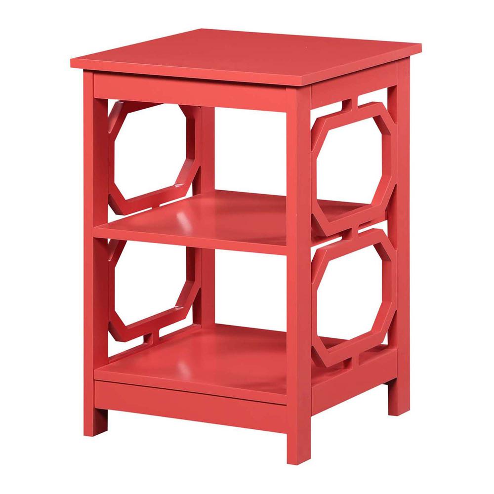 Omega End Table with Shelves. Picture 1