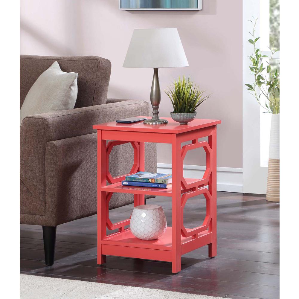 Omega End Table with Shelves. Picture 3