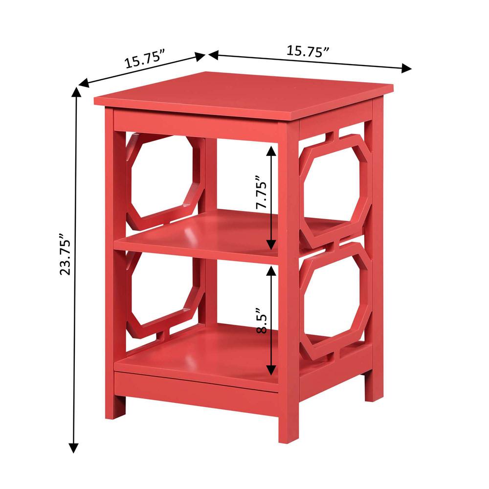 Omega End Table with Shelves. Picture 5