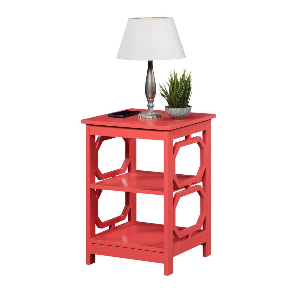 Omega End Table with Shelves. Picture 2