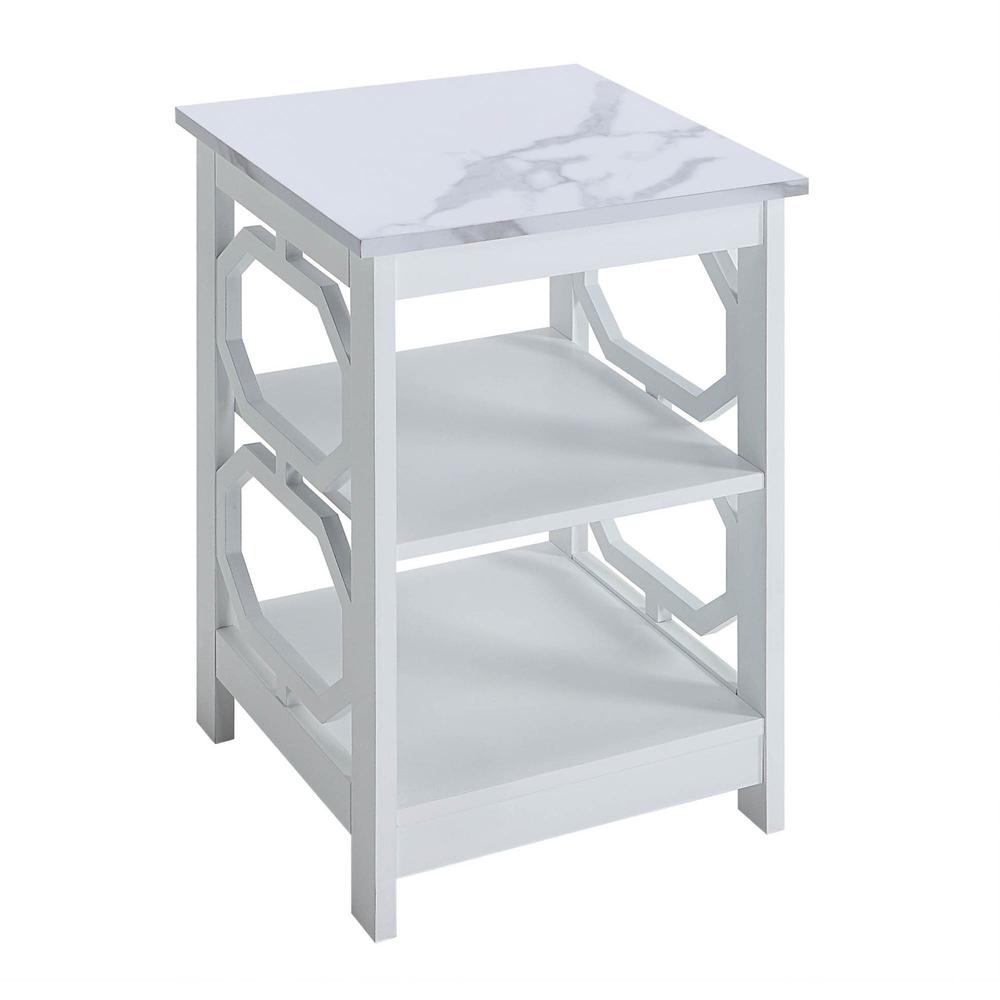 Omega End Table with Shelves. Picture 2