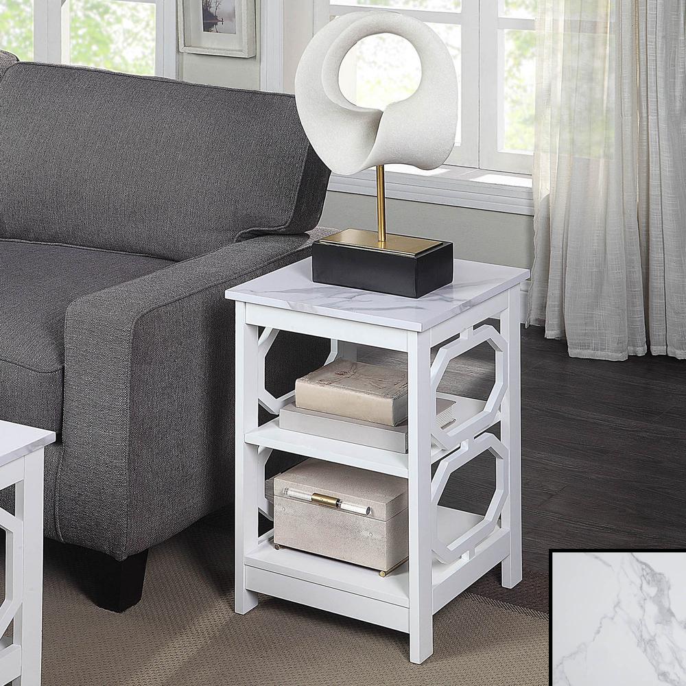 Omega End Table with Shelves. Picture 3