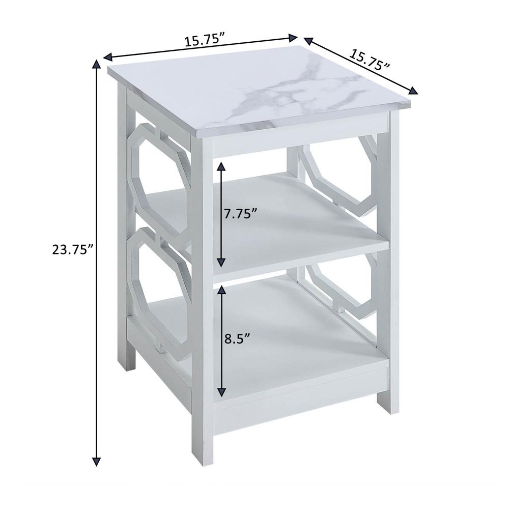 Omega End Table with Shelves. Picture 5