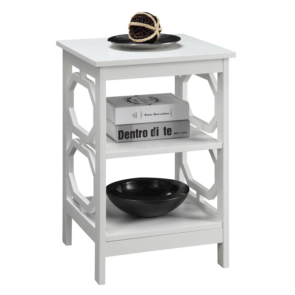 Omega End Table with Shelves. Picture 3