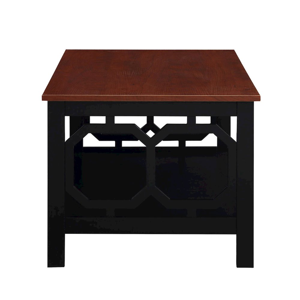 Omega Coffee Table with Shelf Cherry/Black. Picture 3