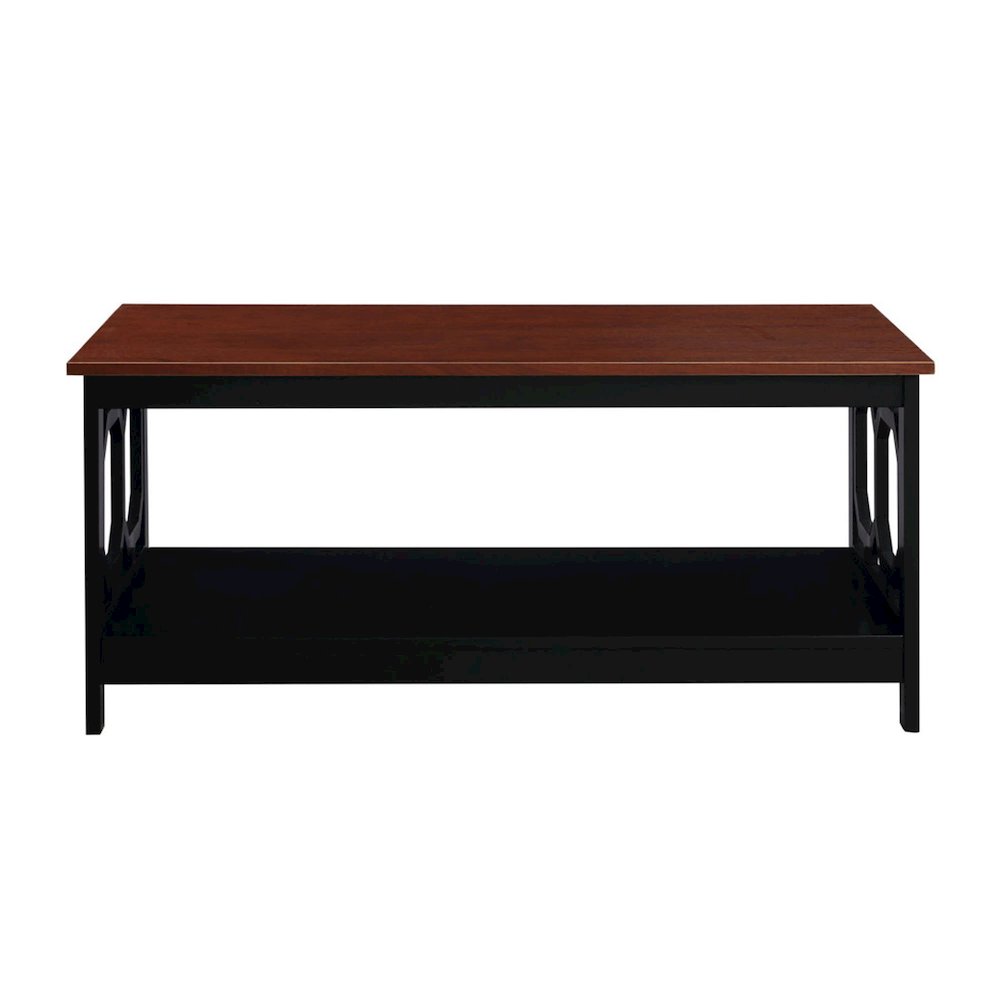 Omega Coffee Table with Shelf Cherry/Black. Picture 4