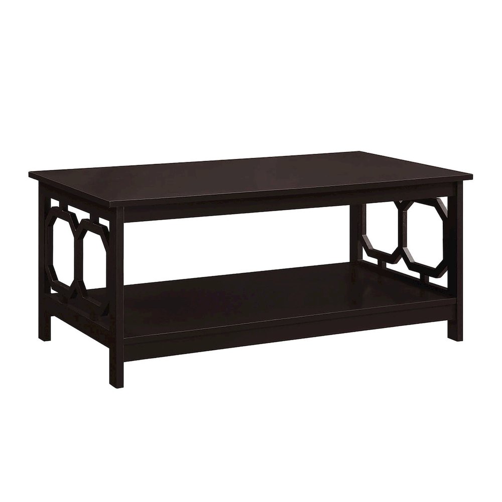 Omega Coffee Table with Shelf Espresso. Picture 1