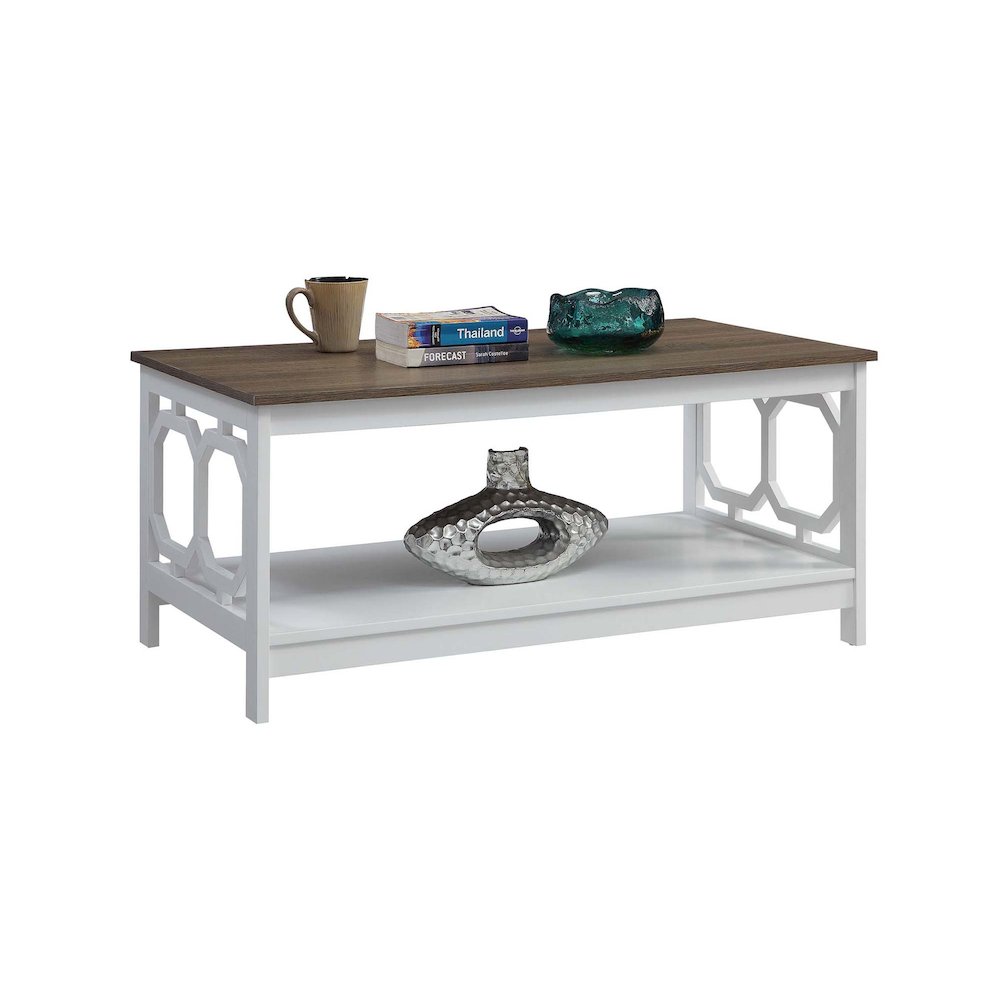 Omega Coffee Table with Shelf Driftwood/White. Picture 3