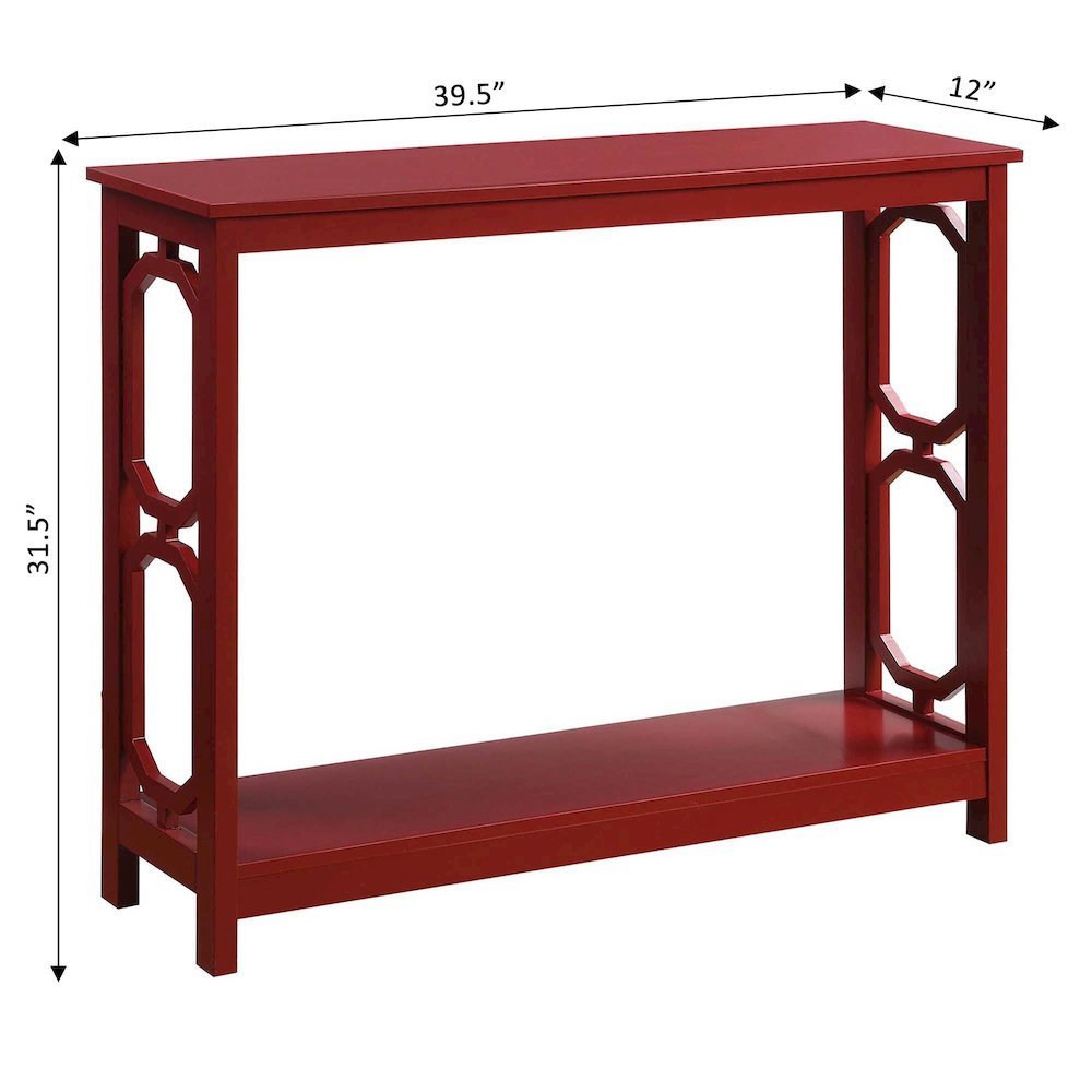 Omega Console Table, Cranberry Red. Picture 5