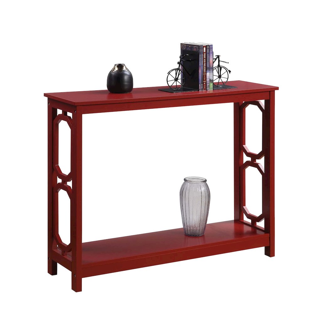 Omega Console Table, Cranberry Red. Picture 3