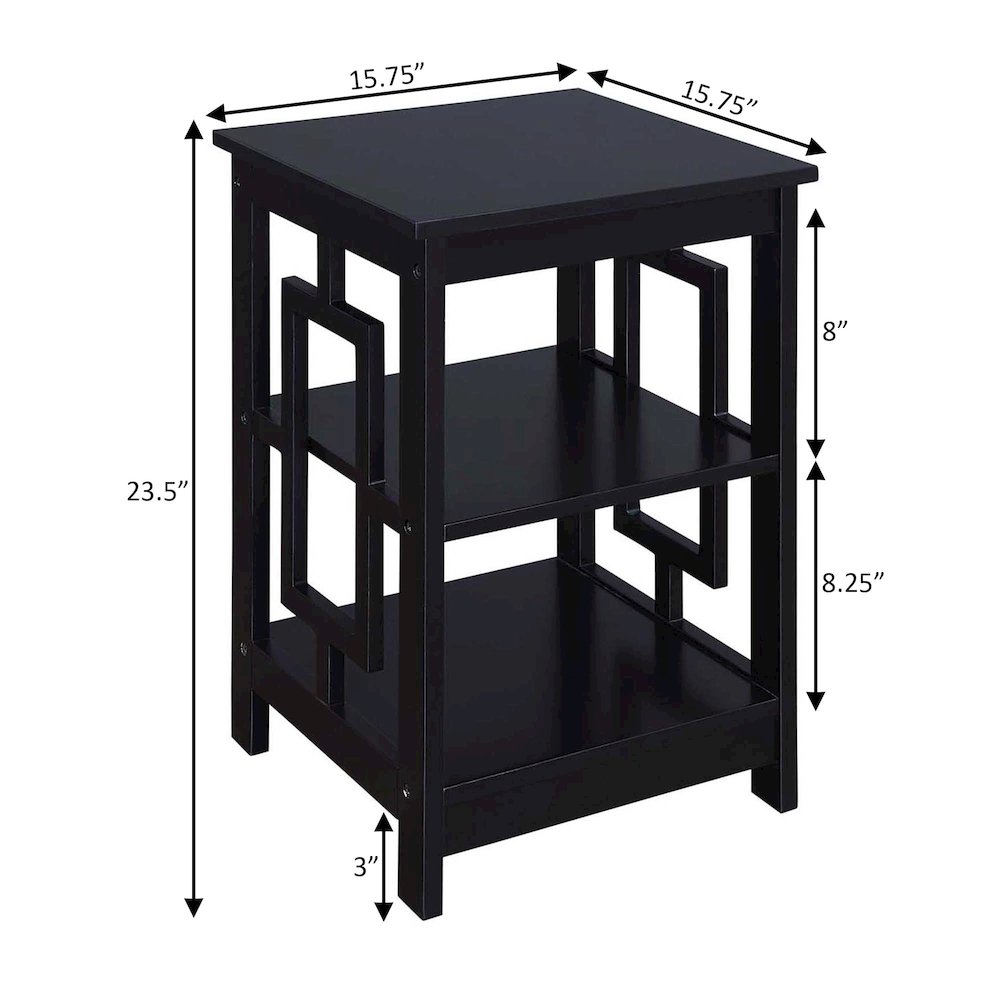Town Square End Table with Shelves. Picture 4
