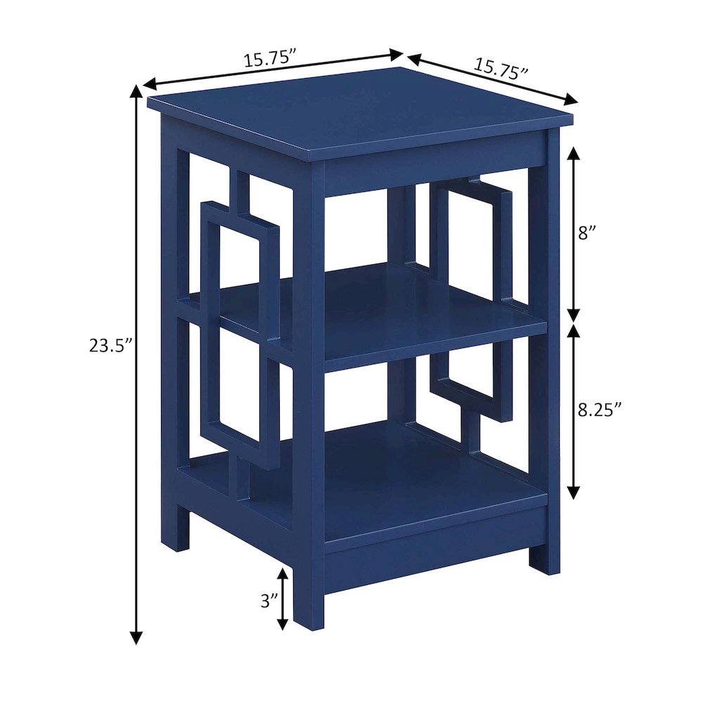Town Square End Table with Shelves. Picture 5