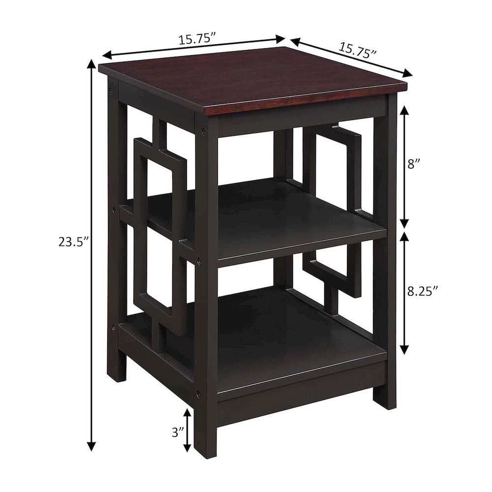 Town Square End Table with Shelves. Picture 4