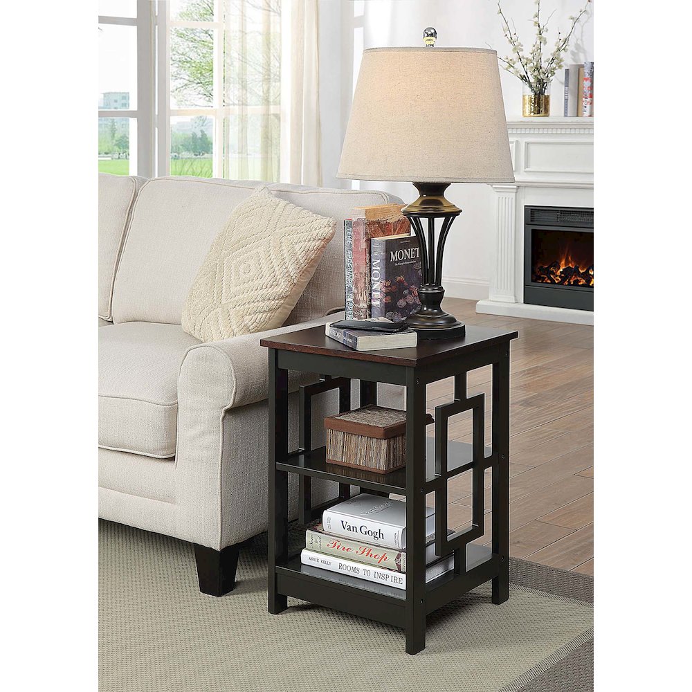 Town Square End Table with Shelves. Picture 2