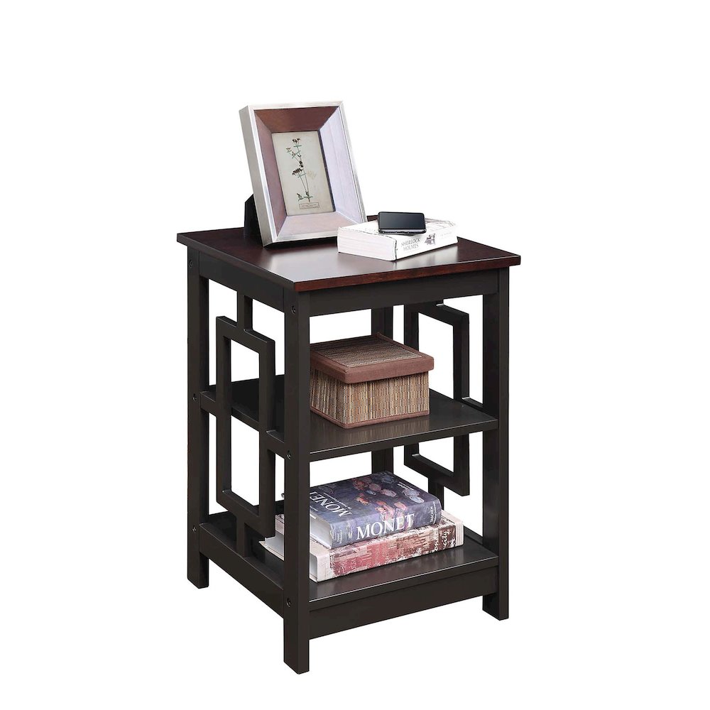 Town Square End Table with Shelves. Picture 3