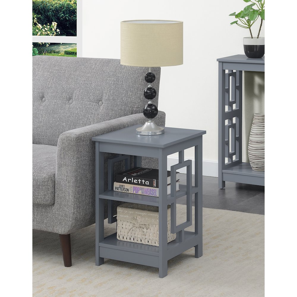 Town Square End Table with Shelves. Picture 2