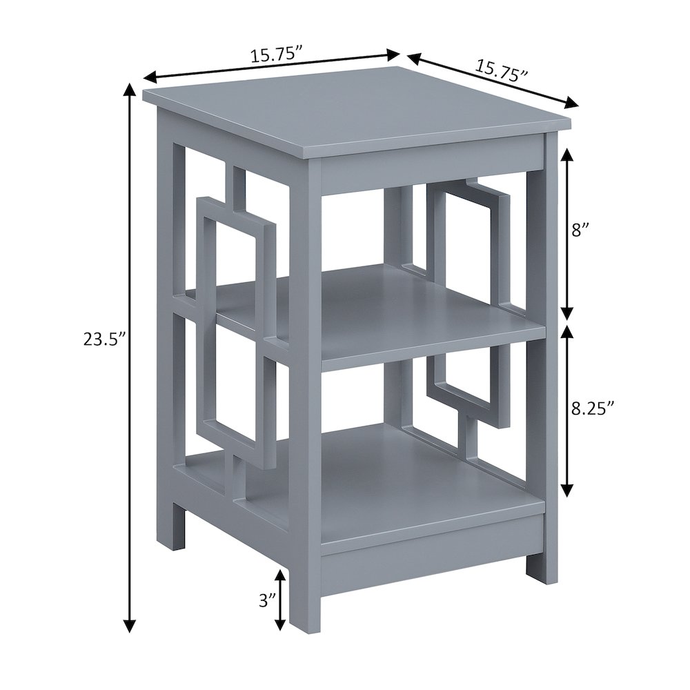Town Square End Table with Shelves. Picture 6