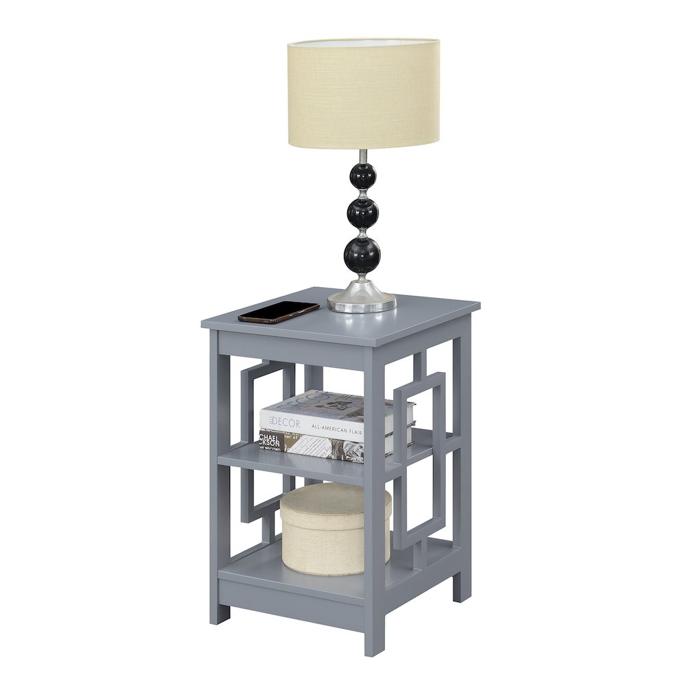 Town Square End Table with Shelves. Picture 3