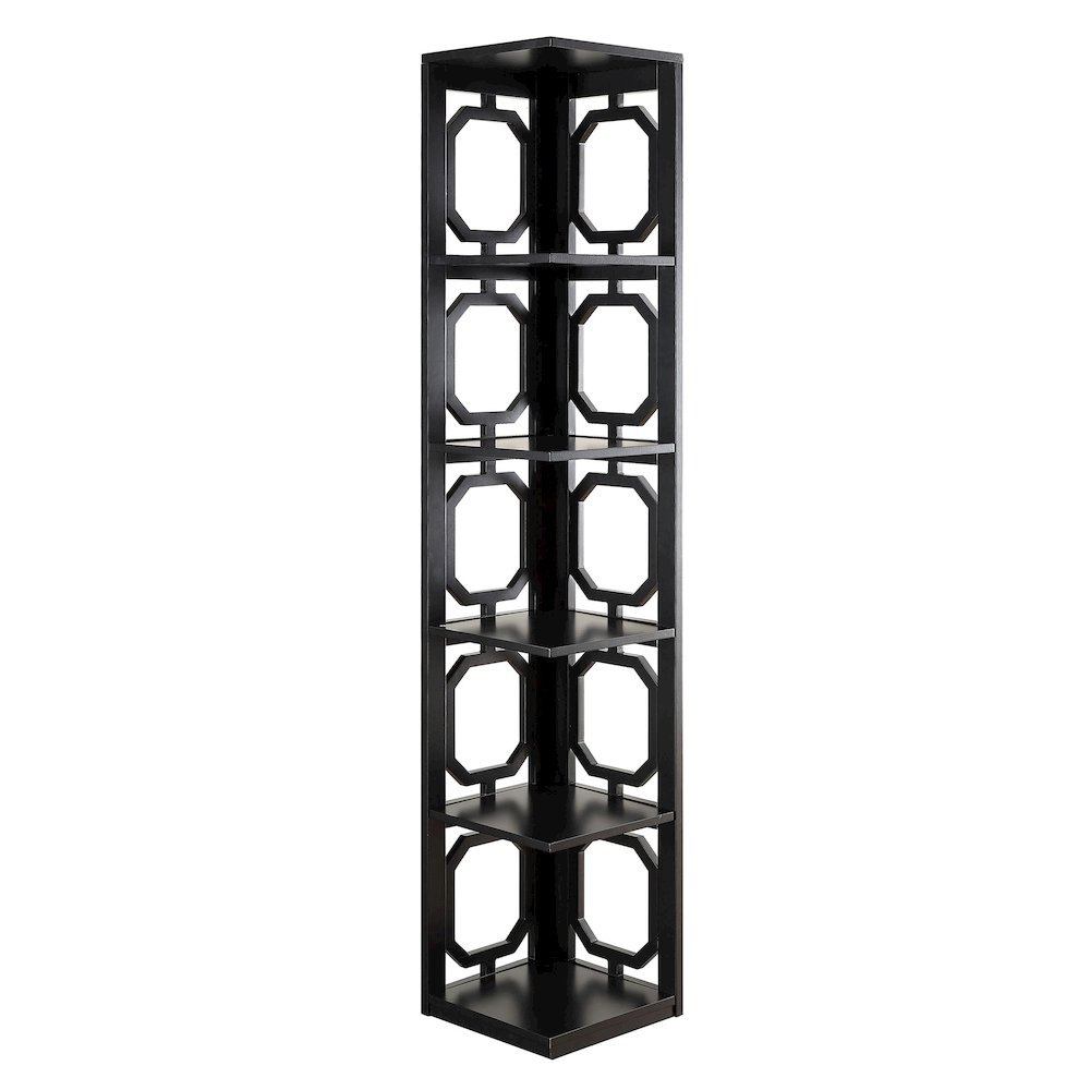 Omega 5 Tier Corner Bookcase. Picture 1