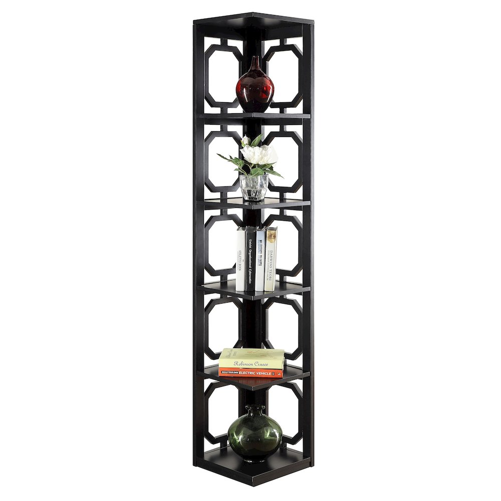Omega 5 Tier Corner Bookcase. Picture 3