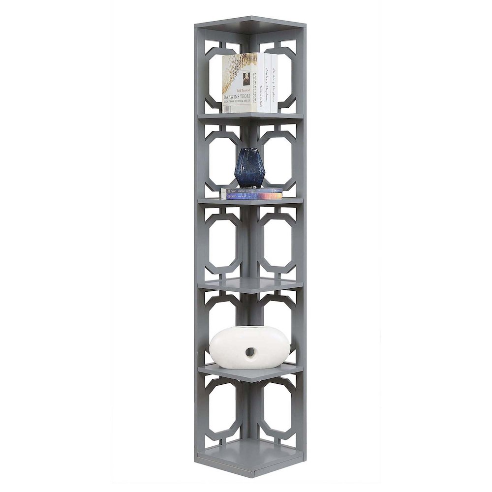 Omega 5 Tier Corner Bookcase. Picture 3