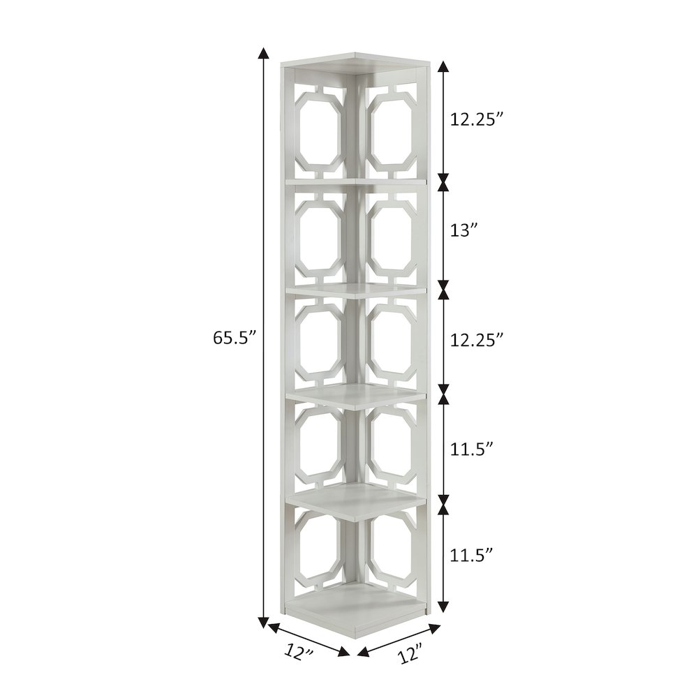Omega 5 Tier Corner Bookcase. Picture 4
