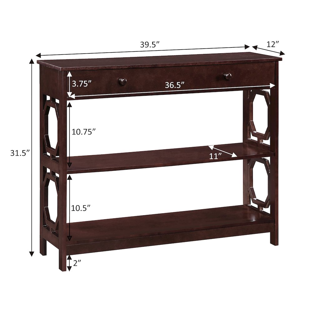 Omega 1 Drawer Console Table. Picture 5