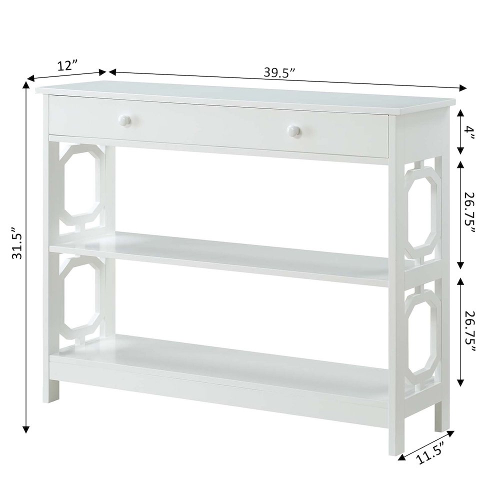Omega 1 Drawer Console Table. Picture 8