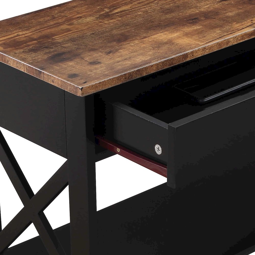 Oxford 1 Drawer Console Table with Shelves. Picture 5