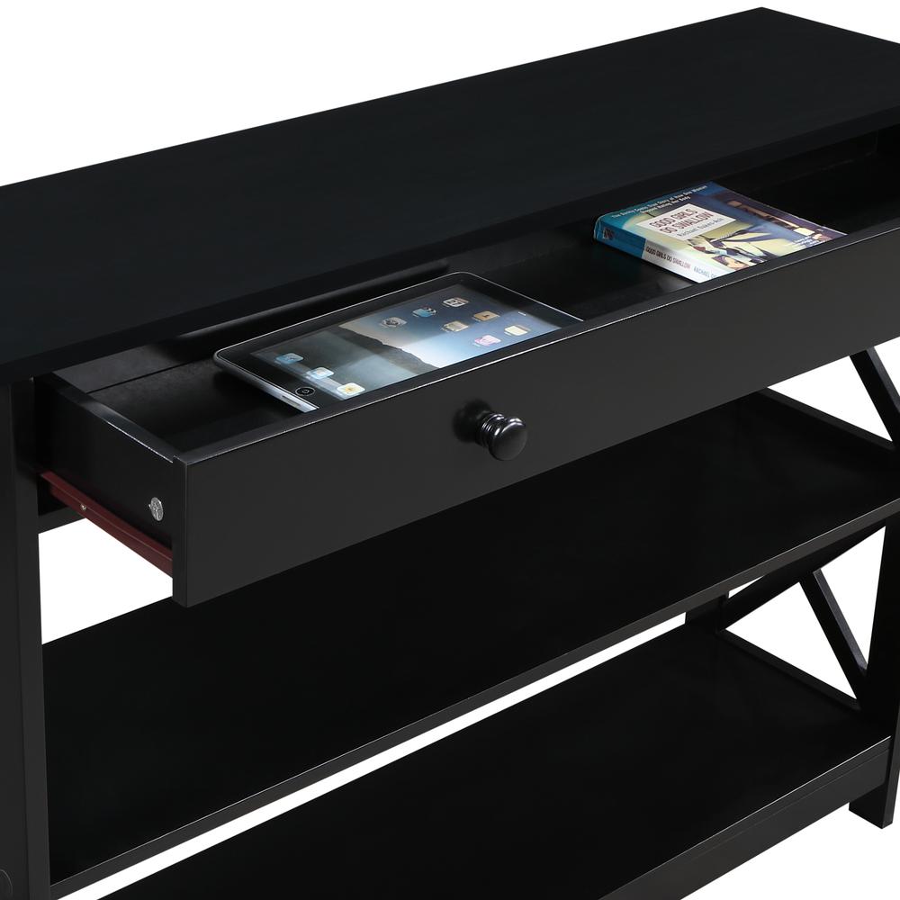 Oxford 1 Drawer Console Table with Shelves. Picture 3