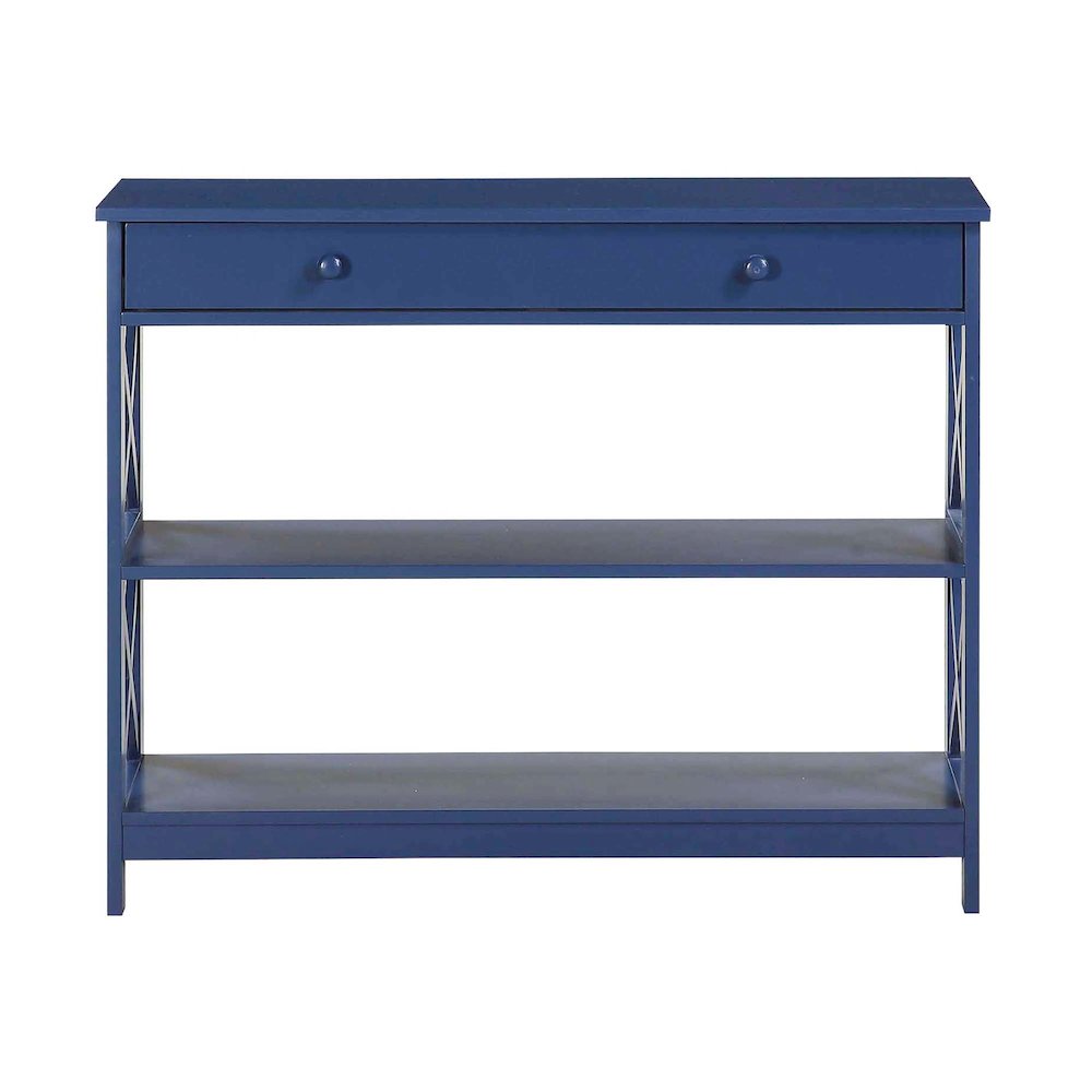 Oxford 1 Drawer Console Table with Shelves. Picture 5