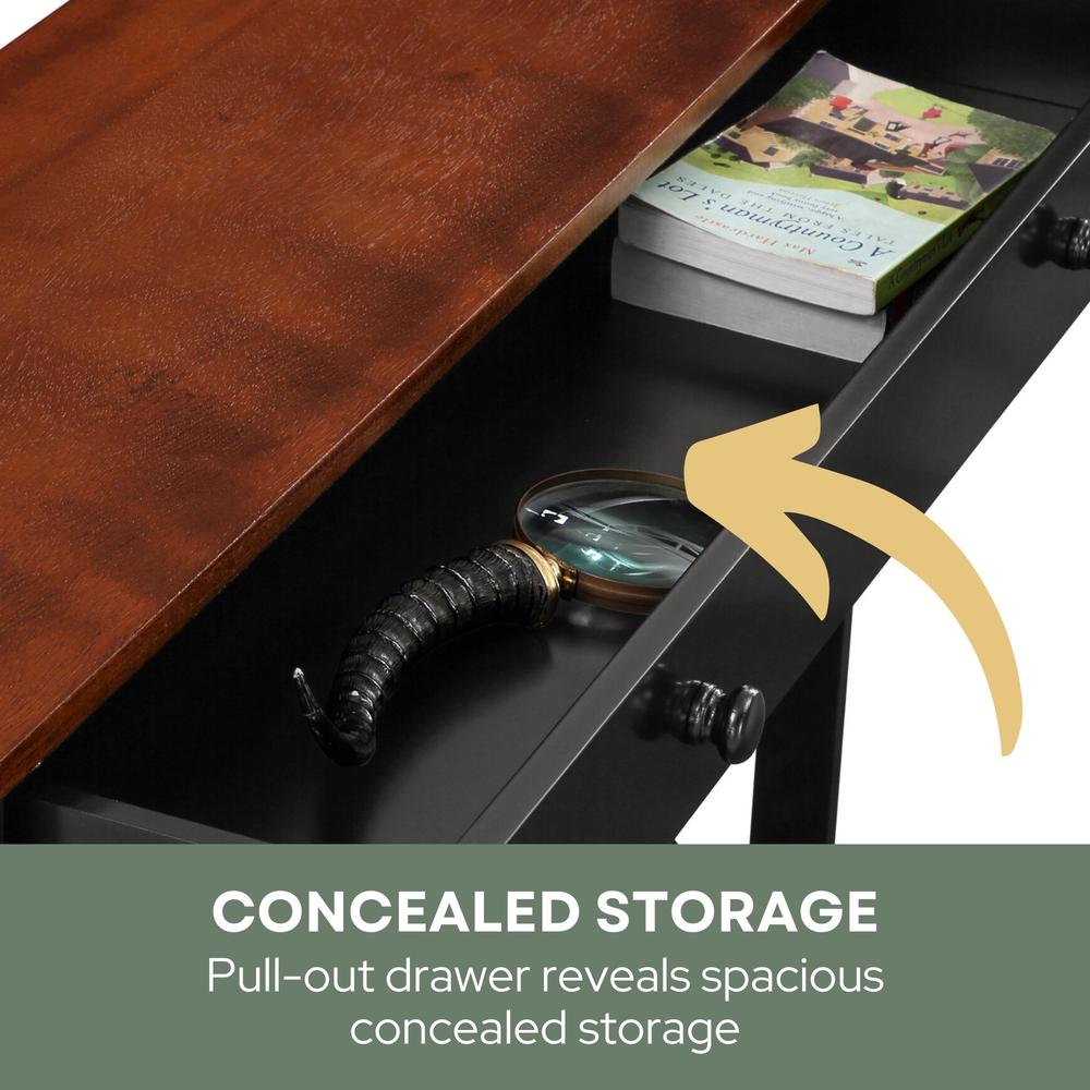 Oxford 1 Drawer Console Table with Shelves. Picture 8