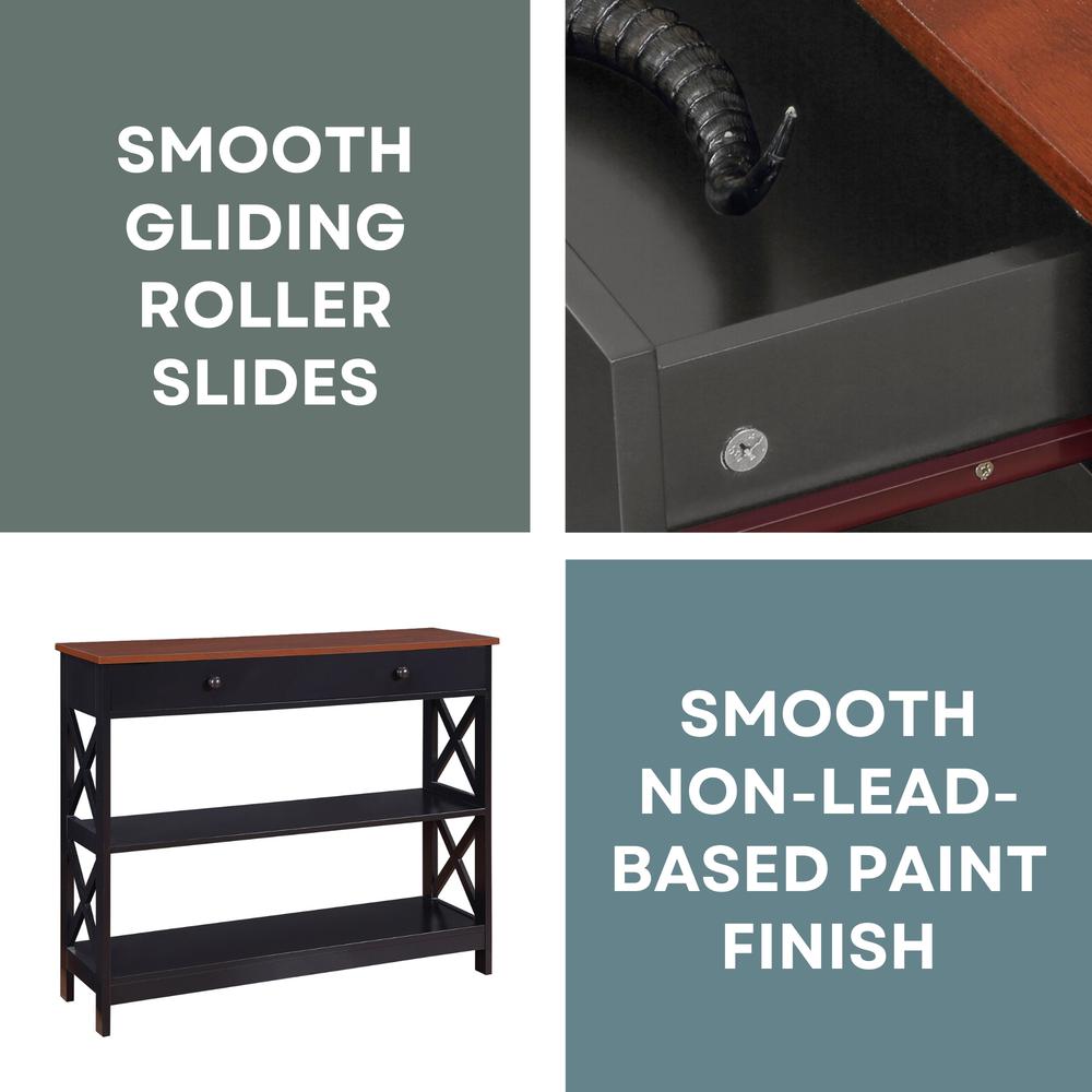 Oxford 1 Drawer Console Table with Shelves. Picture 10
