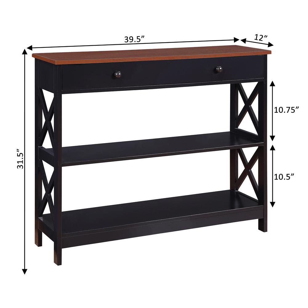 Oxford 1 Drawer Console Table with Shelves. Picture 12