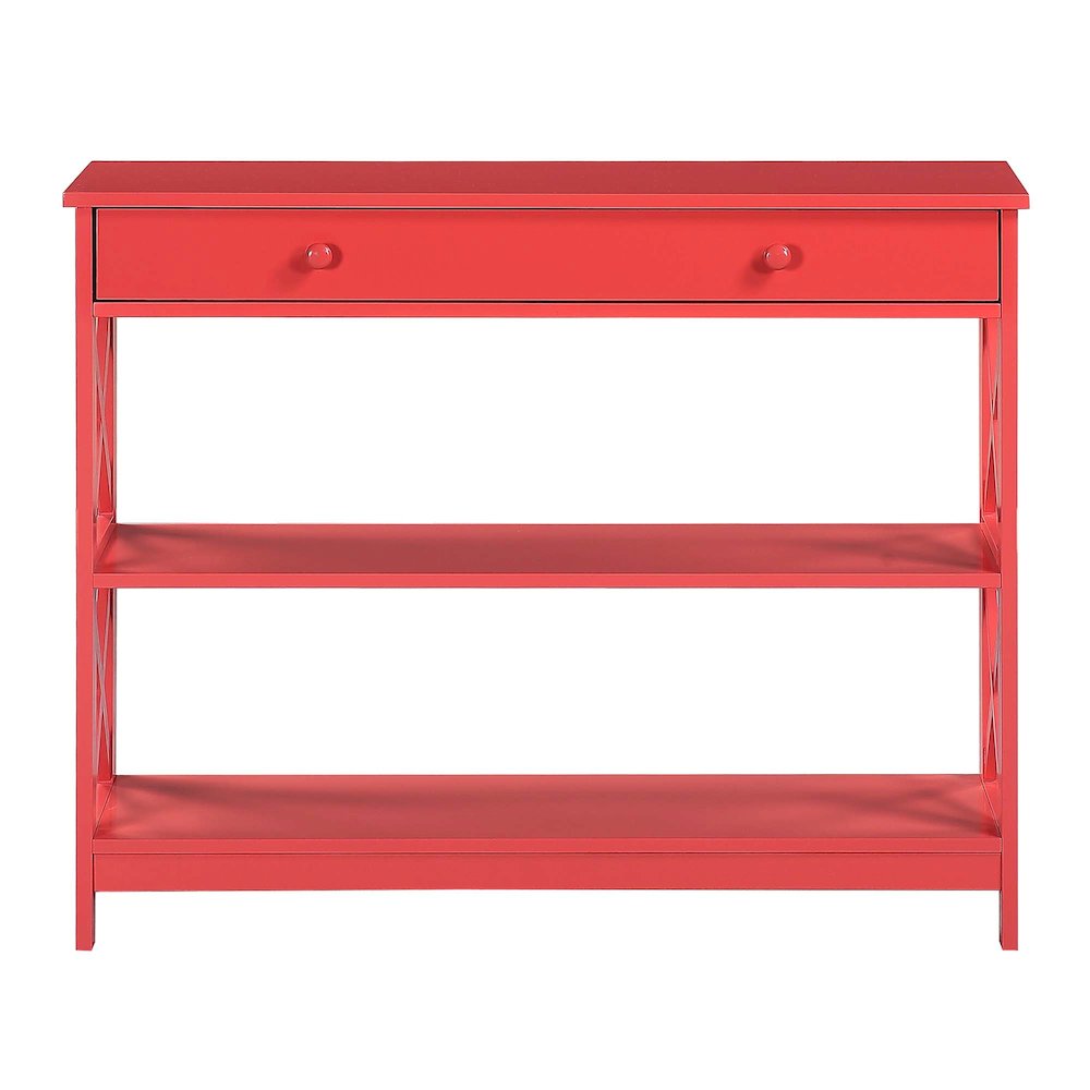 Oxford 1 Drawer Console Table with Shelves. Picture 5