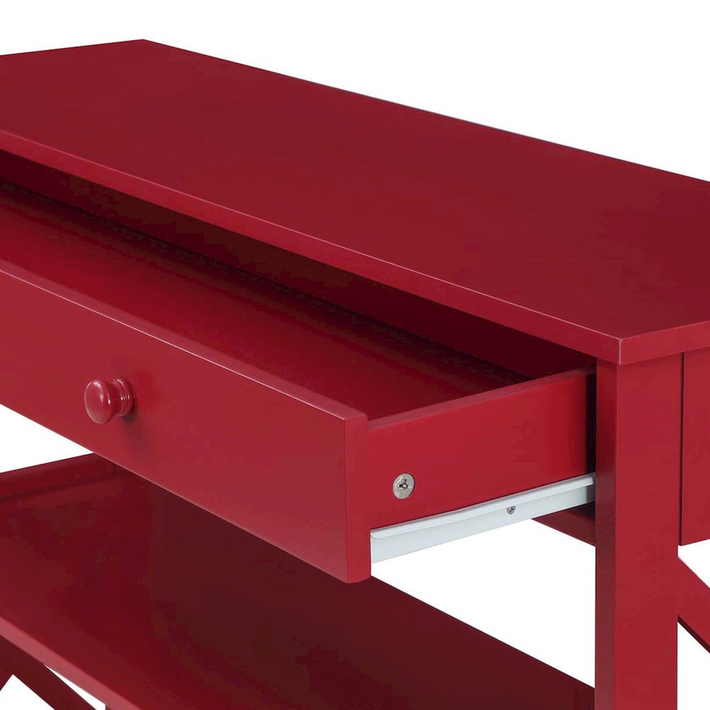 Oxford 1 Drawer Console Table with Shelves. Picture 4