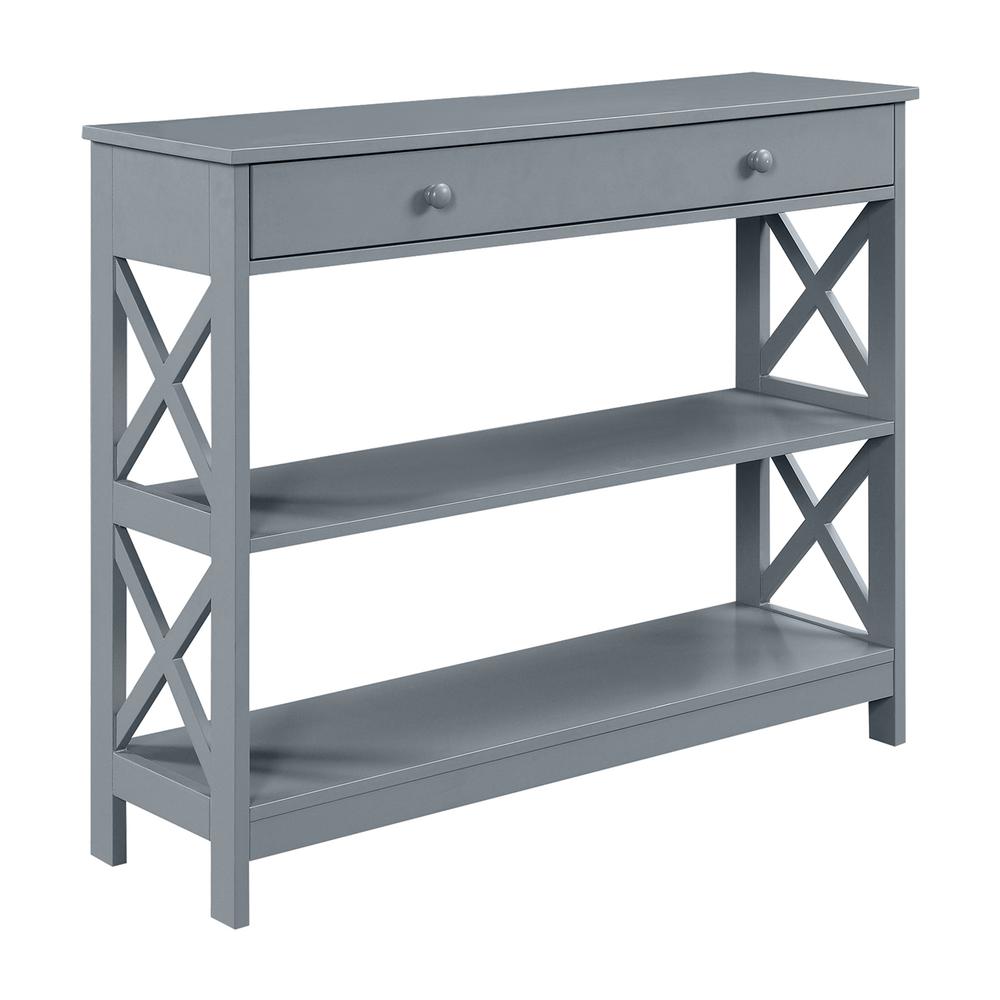 Oxford 1 Drawer Console Table with Shelves. Picture 1